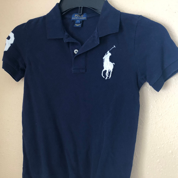 6 Royal Blue Polo Ralph Lauren Little Boys Long Sleeve Big Pony Mesh T-Shirt